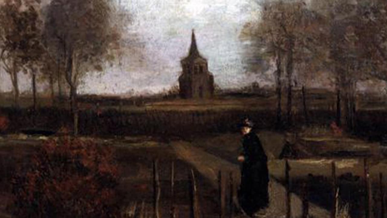 Photo of Vincent Van Gogh's “The Parsonage Garden at Nuenen in Spring 1884”