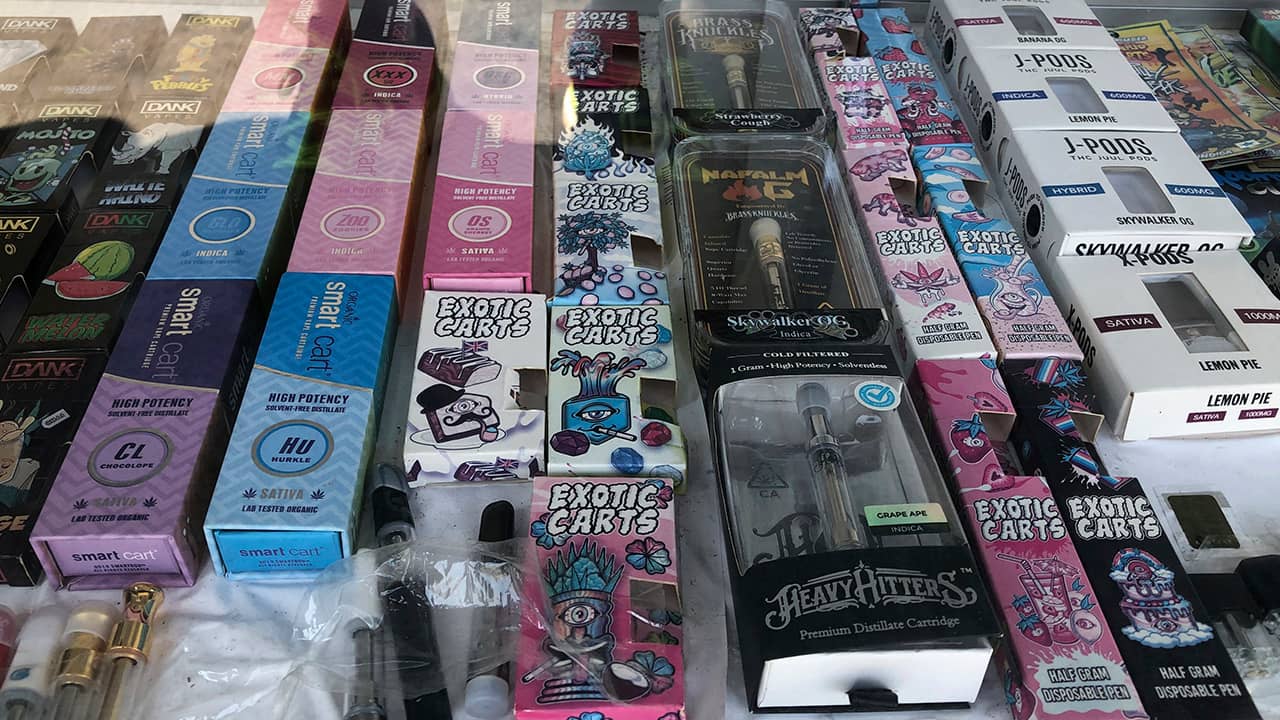 Photo of counterfeit vape packaging 