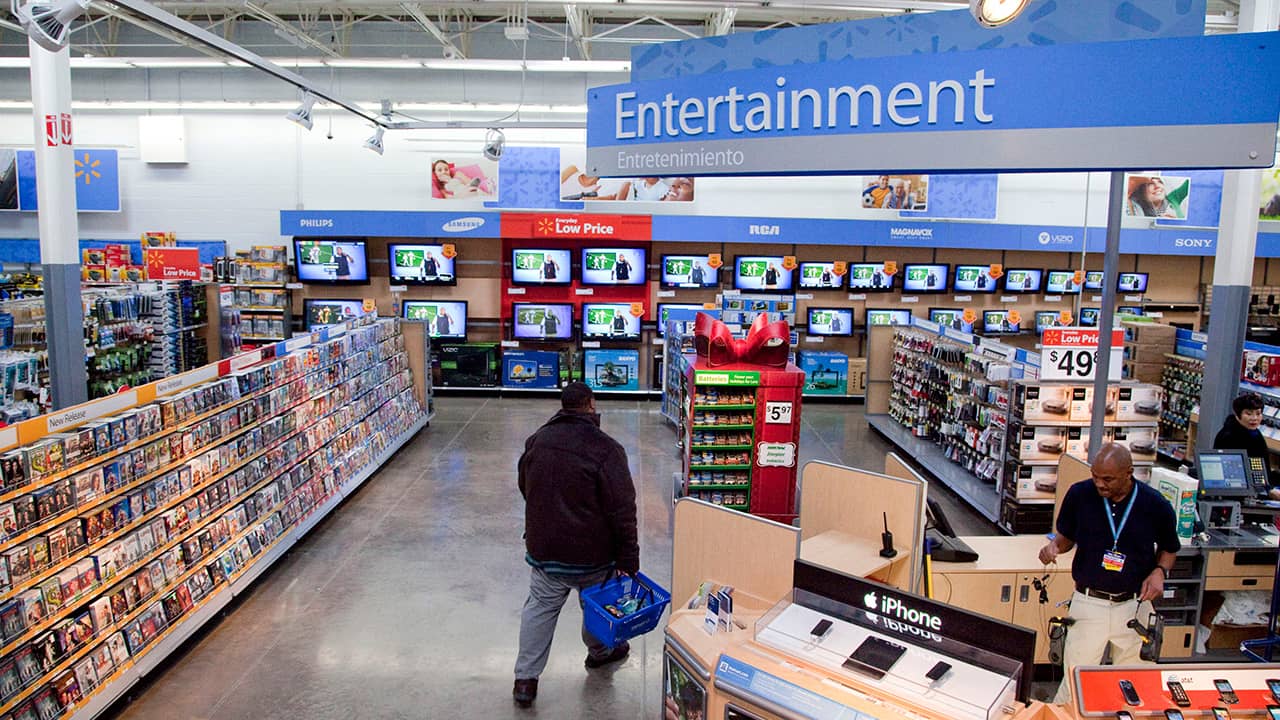 Photo of Walmart entertainment section