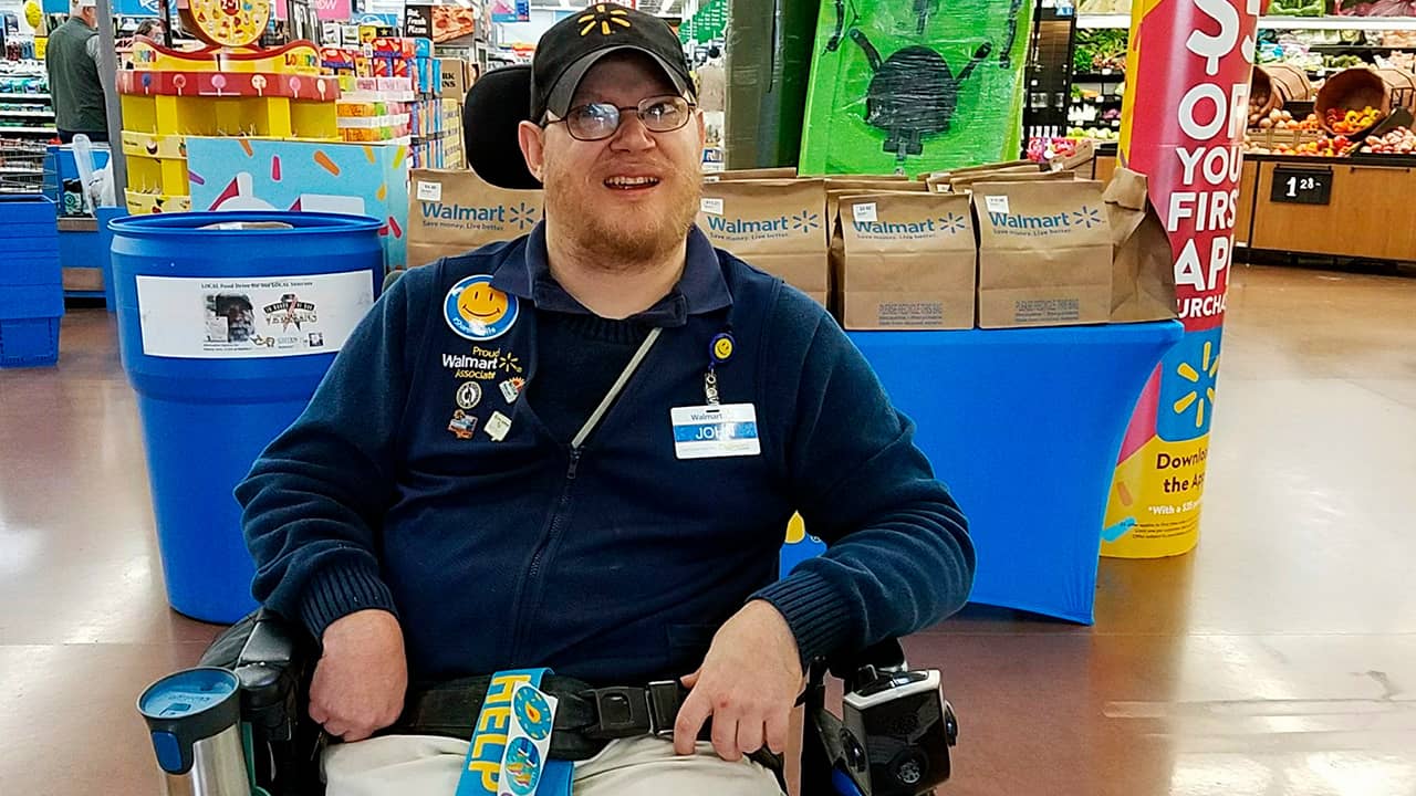 Photo of Walmart greeter John Combs in Vancouver, Washington