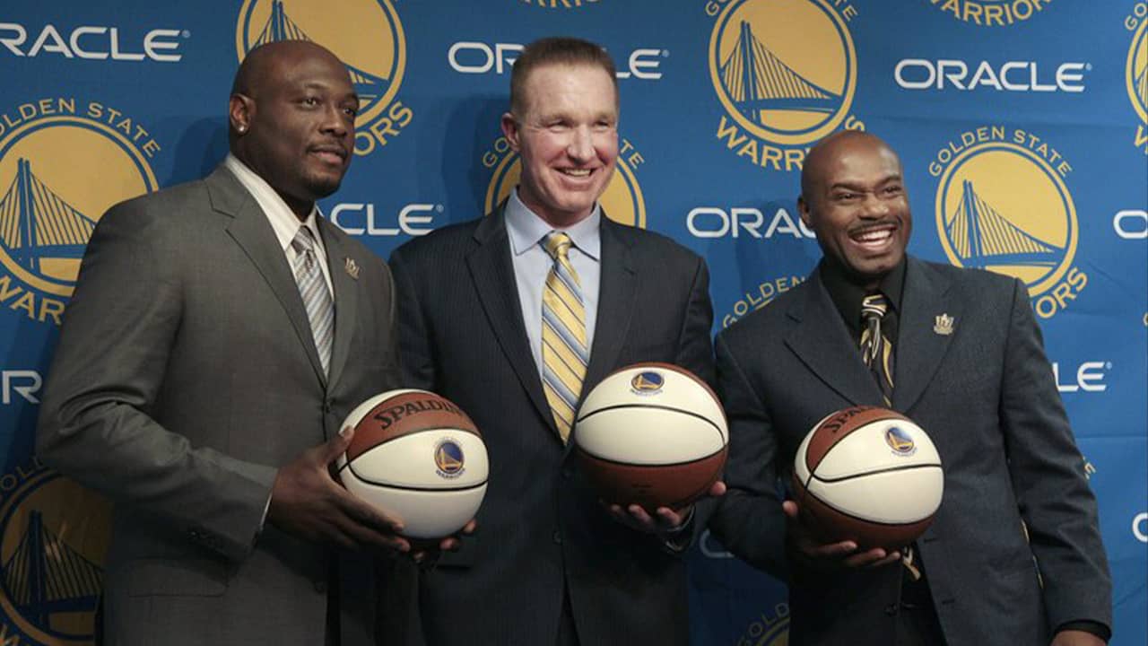 Photo of Mitch Richmond, Chris Mullin and Tim Hardaway