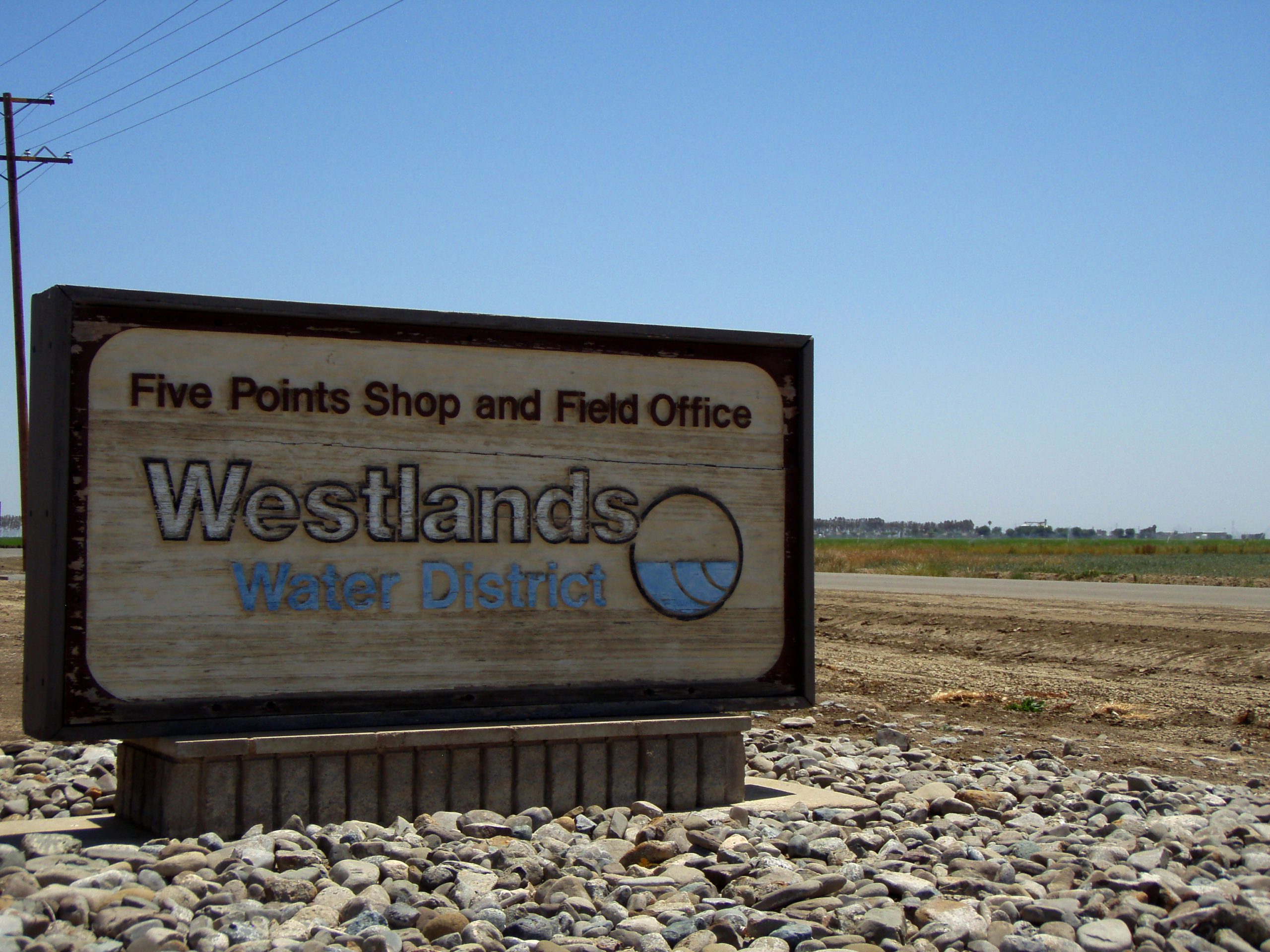 Photo of a Westlands Water District sign