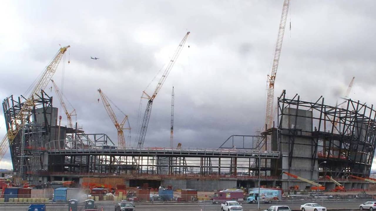 Photo of Raiders Stadium construction