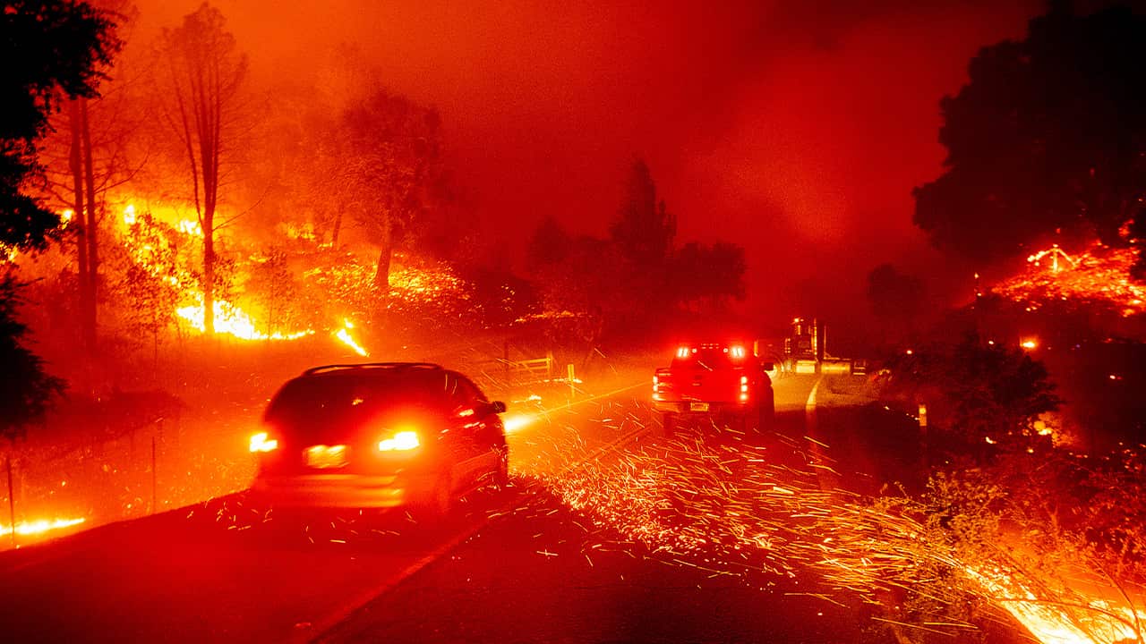 Photo of the Kincade Fire