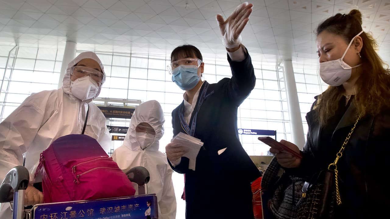 Photo of traveler in Wuhan, China