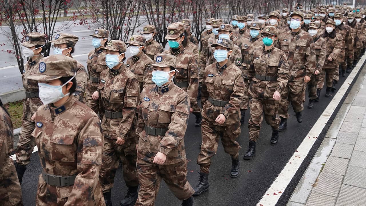 Photo of members of a military medical team
