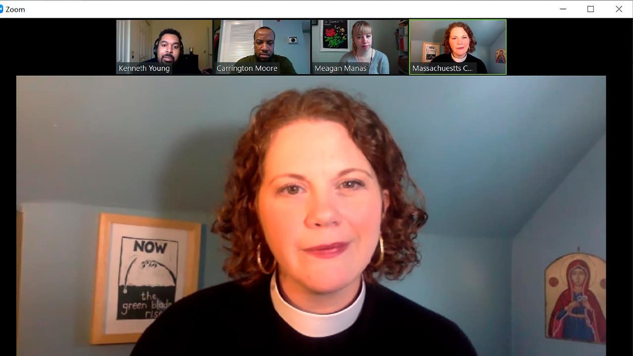 Photo of a Zoom call