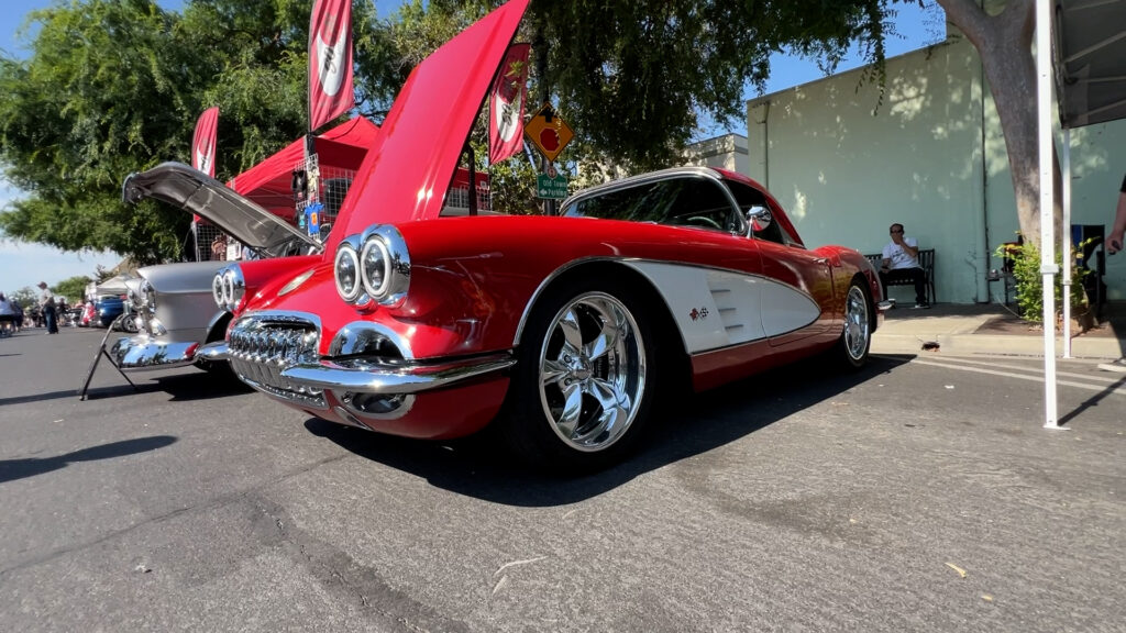Red Corvette at Old Town Motorama Clovis California