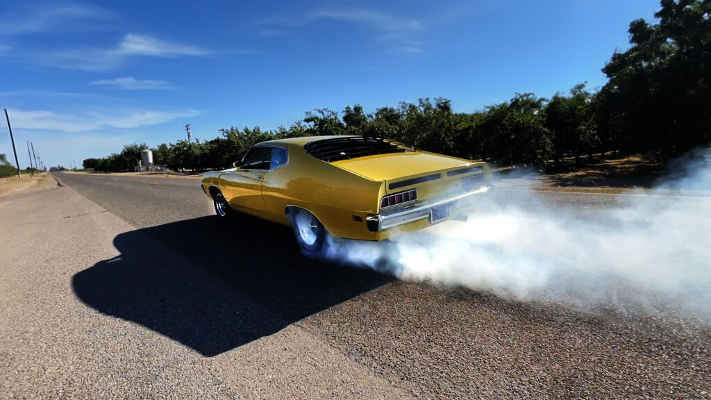 World's Coolest Garages: the 1970 Ford Torino Super Cobra Jet Burns Rubber