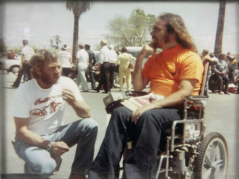 Steve McQueen and Dan Rouit talk flat track motorcycle racing
