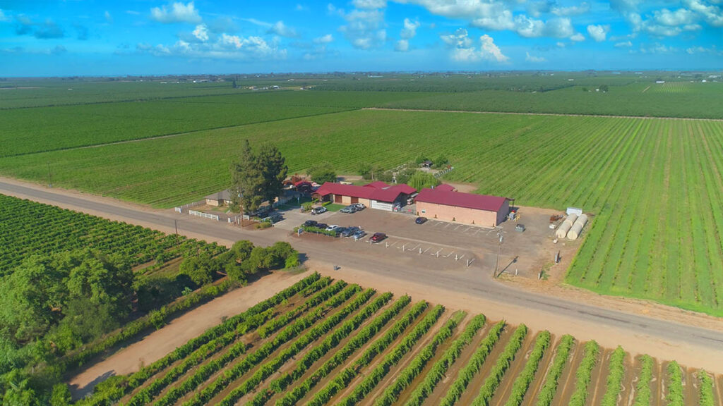 Aerial View of Moravia Winery -- Fresno, California
