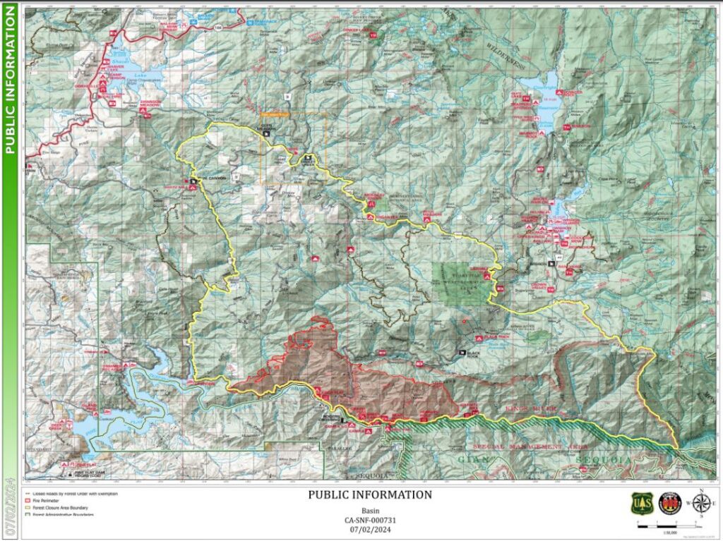 Basin Fire Map July 2, 2024