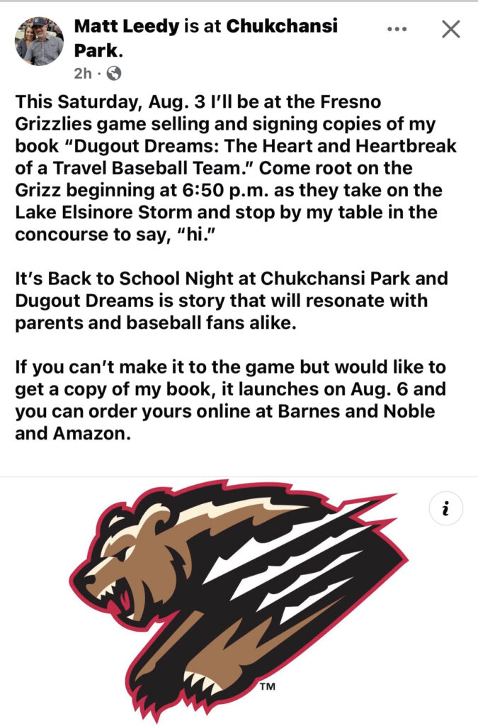 Matt Leedy Book Signing