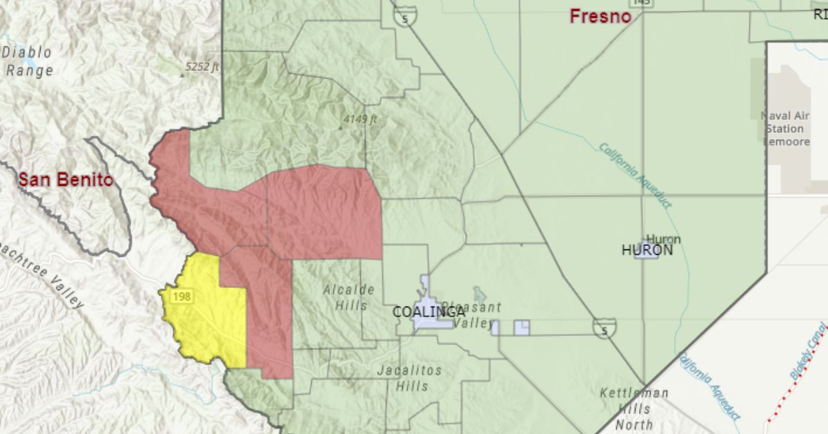 Evacuation map showing evacuation orders in red and warnings in yellow as of Sept. 5, 2024. 