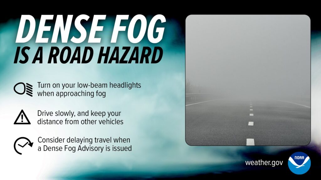NWS Hanford Fog Driving Tips