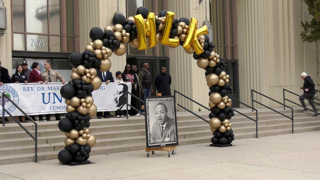 MLK Jr. March in Downtown Fresno. January 20, 2025. (GV Wire/Jahz Tello)