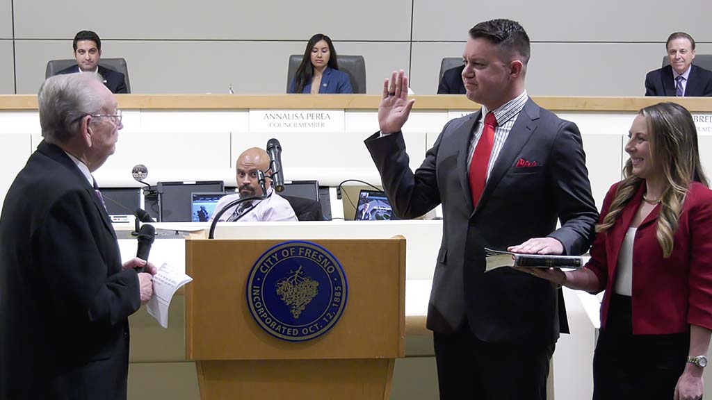 Nick Richardson sworn in to Fresno City Counci