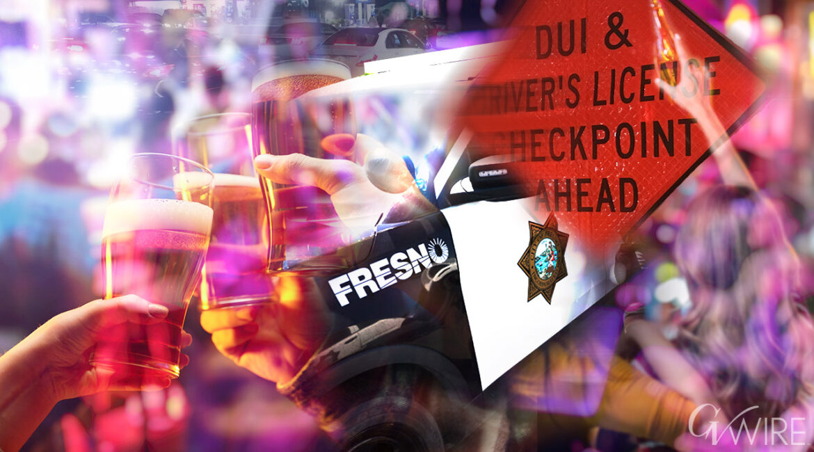 Fresno Police DUI Checkpoint Party Beers (GV Wire Composite/Paul Marshall)