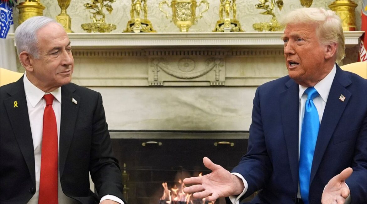 President Donald Trump meets with Israel's Prime Minister Benjamin Netanyahu in the Oval Office of the White House, Tuesday, Feb. 4, 2025, in Washington. (AP/Evan Vucci)