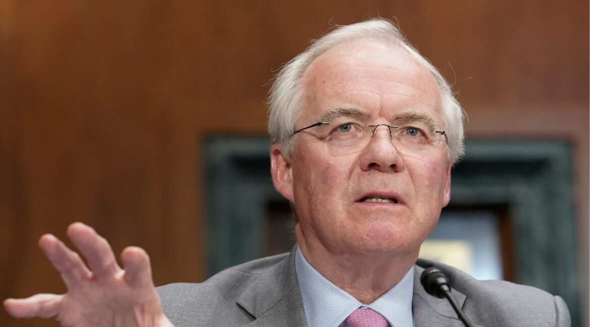 Kroger CEO William Rodney McMullen speaks during a Senate Judiciary Subcommittee on Competition Policy, Antitrust, and Consumer Rights hearing on the proposed Kroger-Albertsons grocery store merger,, Tuesday, Nov. 29, 2022, at the Capitol in Washington. (AP File)