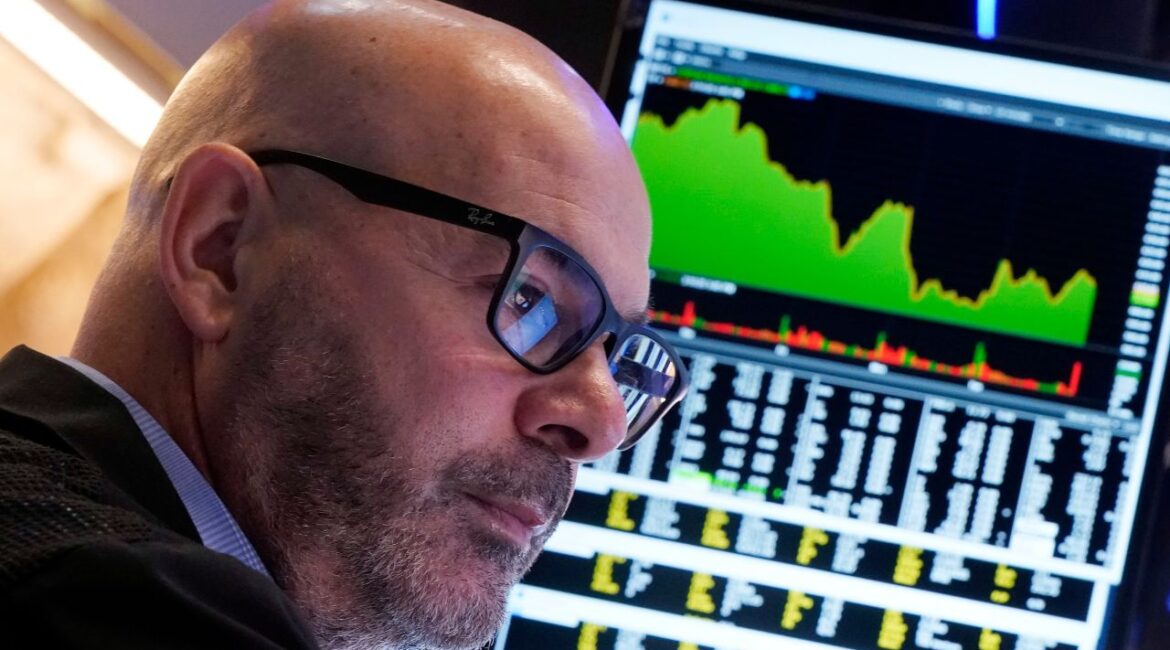 Trader Fred DeMarco works on the floor of the New York Stock Exchange, Wednesday, March 12, 2025. (AP/Richard Drew)