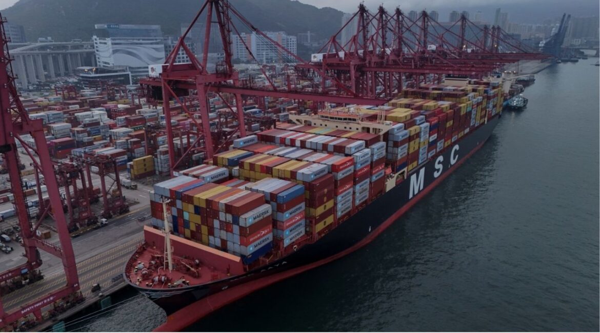 A general view shows container terminal in Hong Kong, China, April 23, 2025. (REUTERS/Tyrone Siu/File Photo)