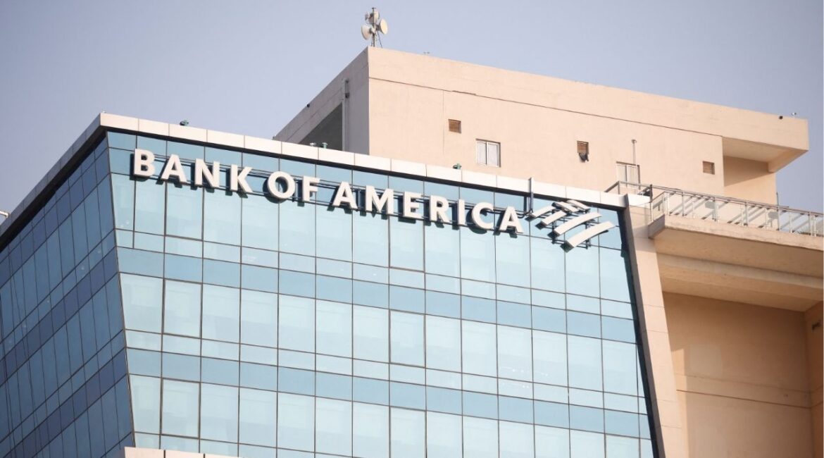 A logo of the Bank of America is seen on an office building at the Gujarat International Finance Tec-City (GIFT) at Gandhinagar, India, December 8, 2023. (REUTERS File)