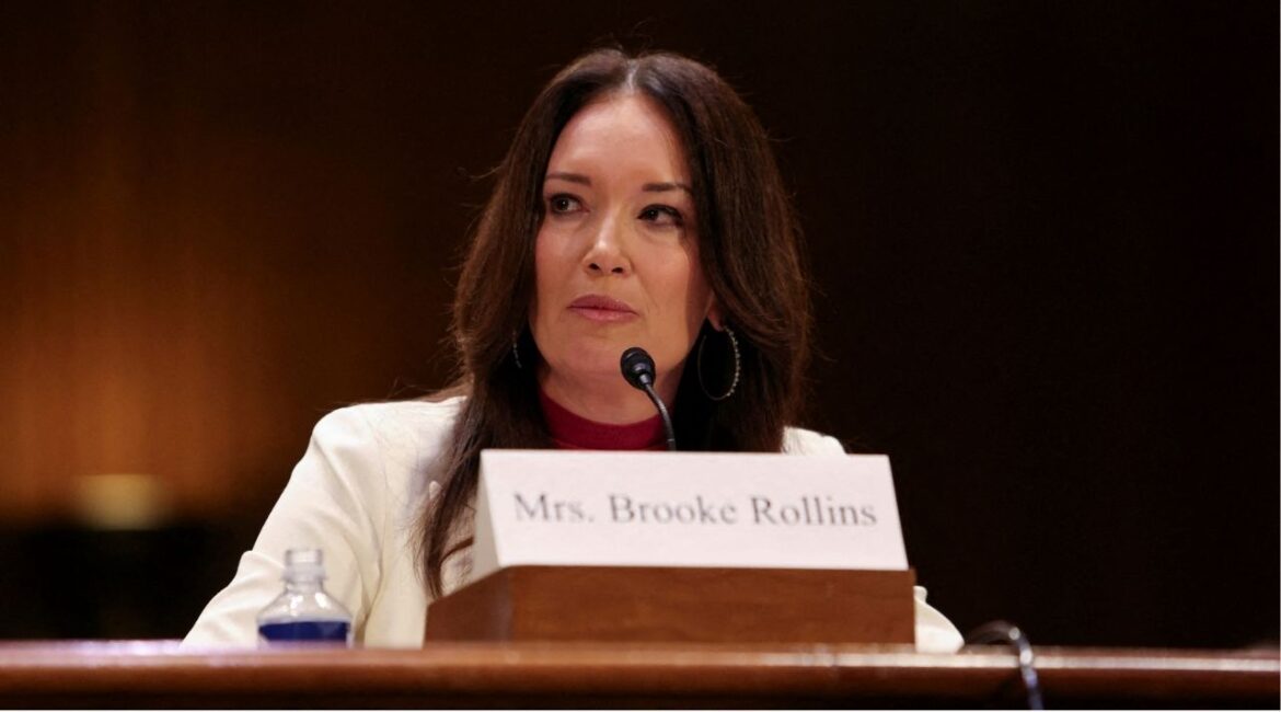 Brooke Rollins testifies before a Senate Agriculture, Nutrition and Forestry Committee confirmation hearing on Capitol Hill in Washington, U.S., January 23, 2025. (REUTERS/Kaylee Greenlee Beal/File Photo)