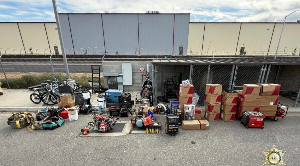Madera County sheriff’s investigators recovered $80,000 in stolen property and arrested two Fairmead men linked to 13 commercial burglaries. (Madera County SO)