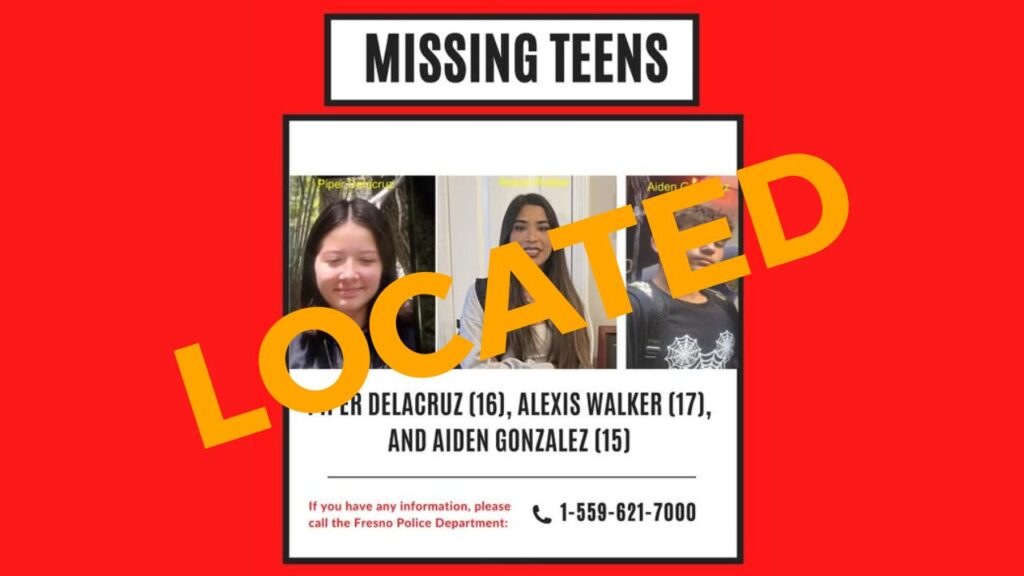 Three Missing Fresno Teens Found Safe After Nine Days - GV Wire