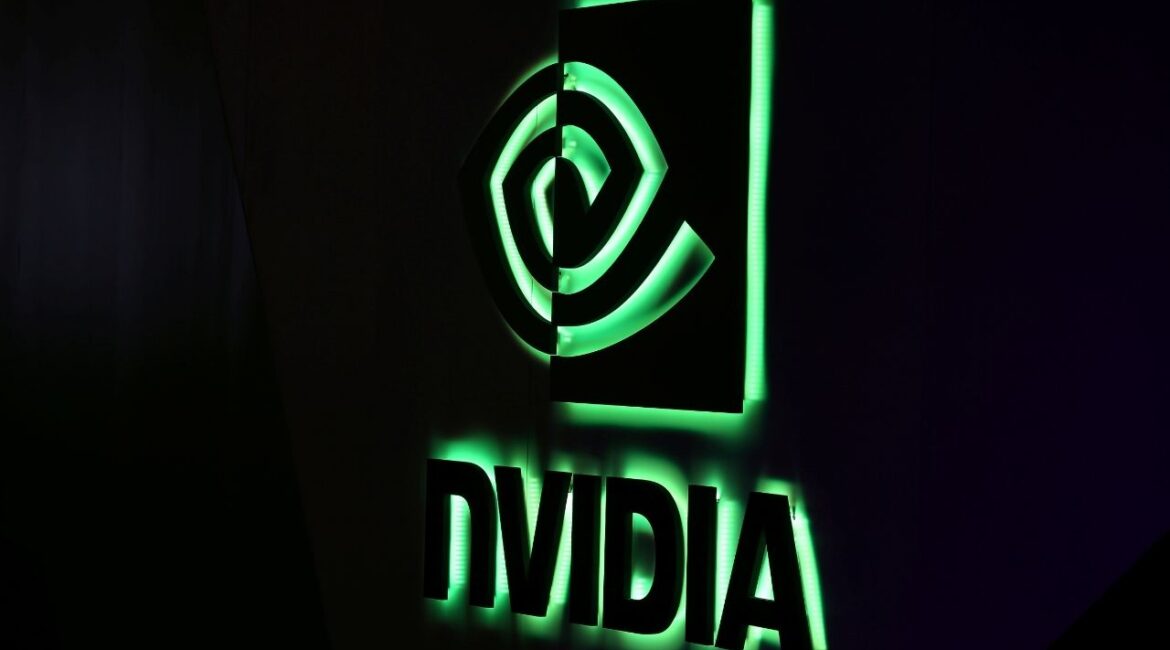 A NVIDIA logo is shown at SIGGRAPH 2017 in Los Angeles, California, U.S. July 31, 2017. REUTERS/Mike Blake
