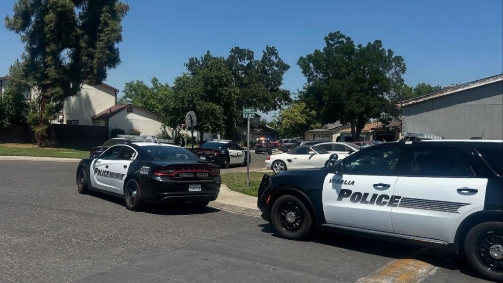 A Visalia man was arrested Monday, May 20, 2025, after allegedly shooting his neighbor’s four dogs, killing two and injuring two others, according to police. (Visalia PD)