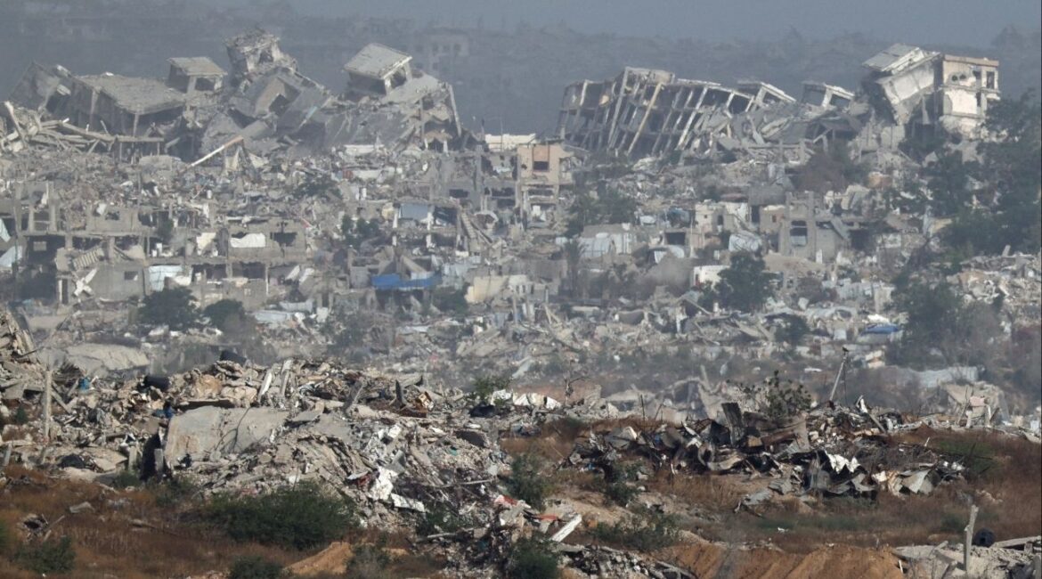 A general view shows destruction in North Gaza, as seen from Israel, May 27, 2025 (REUTERS/Amir Cohen TPX IMAGES OF THE DAY)