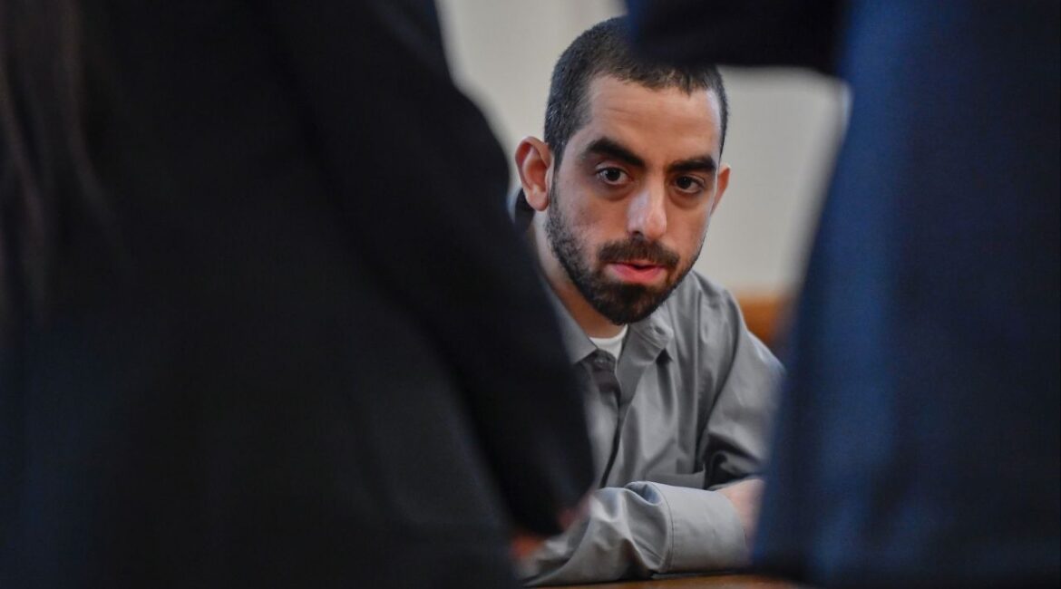 Hadi Matar sits in Chautauqua County court in Mayville, N.Y., Feb. 21, 2025. (AP File)