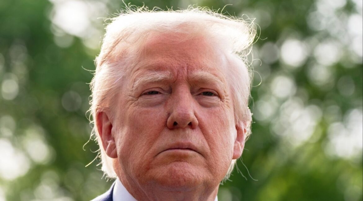 President Donald Trump speaks with reporters as he and first lady Melania Trump depart on Marine One from the South Lawn of the White House, Friday, April 25, 2025, in Washington. The President and first lady will be traveling to Rome and the Vatican to attend the funeral for Pope Francis. (AP/Alex Brandon)