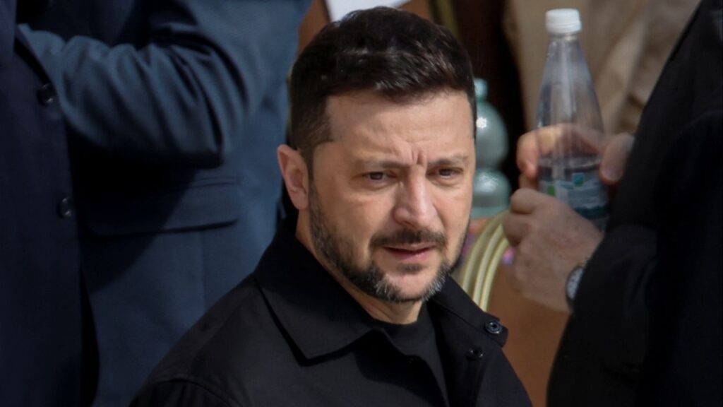 Ukraine's President Volodymyr Zelenskiy arrives for the inaugural Mass of Pope Leo XIV in Saint Peter’s Square, Vatican City, May 18, 2025. REUTERS/REMO CASILLI/File Photo