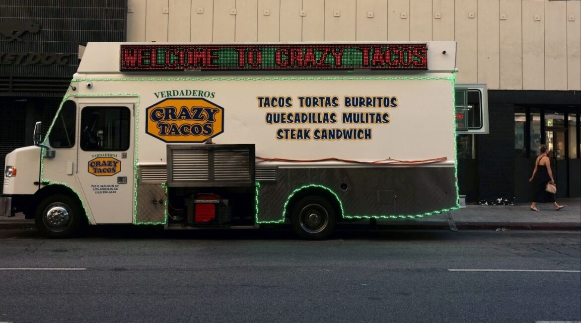A Mexican food truck is seen in the downtown in Los Angeles, California, U.S., June 16, 2025. (Reuters/Pilar Olivares)
