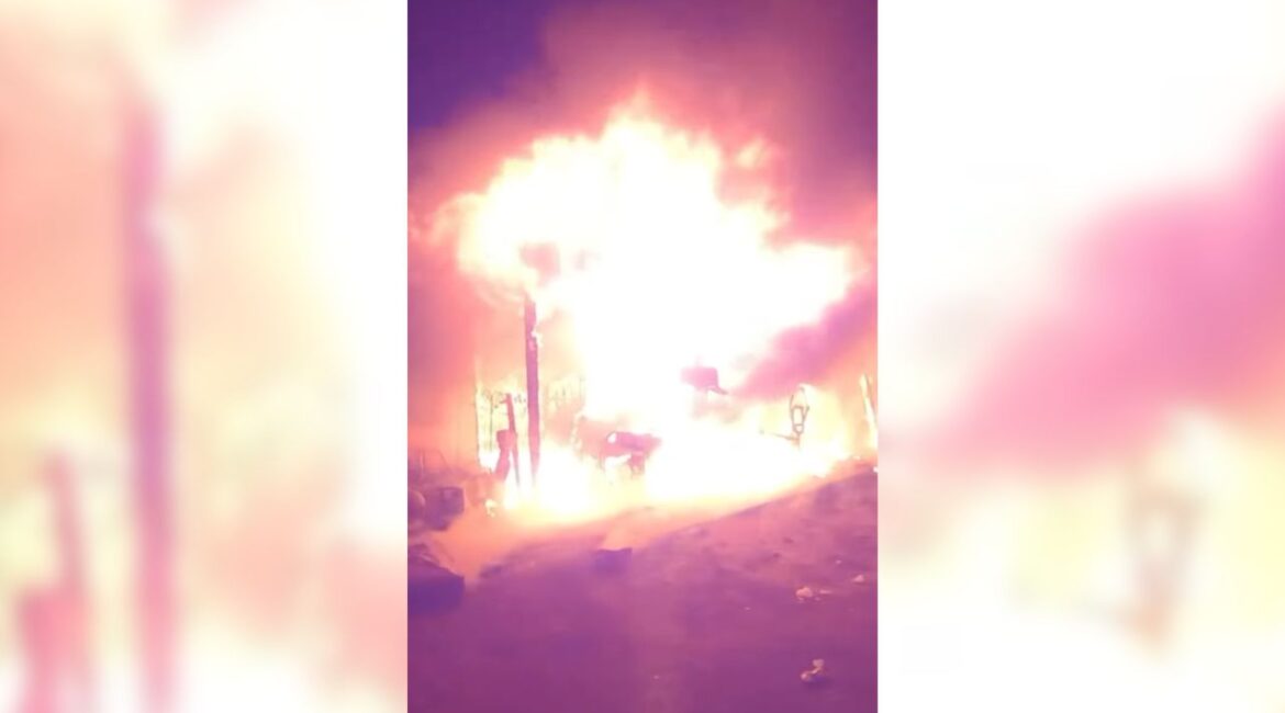 A late-night fire heavily damaged a Fresno home on on Wednesday, June 11, 2025, but all six occupants escaped safely with no injuries. (Fresno FD)