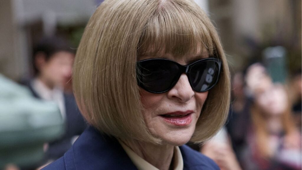 Anna Wintour attends opening remarks during a press preview of The Costume Institute's exhibition "Superfine: Tailoring Black Style" at The Metropolitan Museum of Art in New York City, U.S., May 5, 2025. (Reuters File)