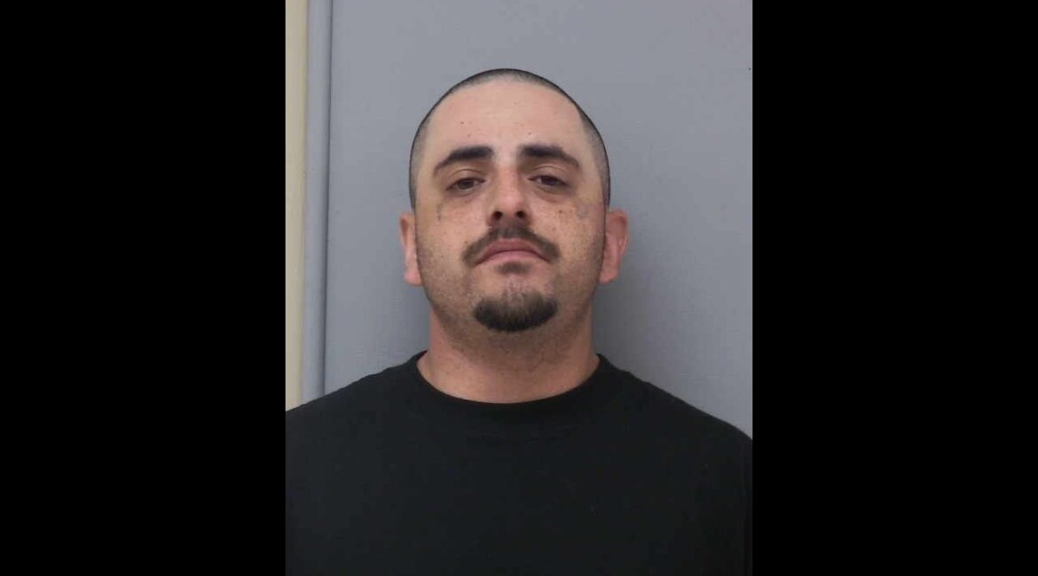 Michael Sanchez, 30, a Madera County inmate, who failed to return from a funeral day-pass was arrested Friday after a police chase and crash involving children. (Madera County SO)