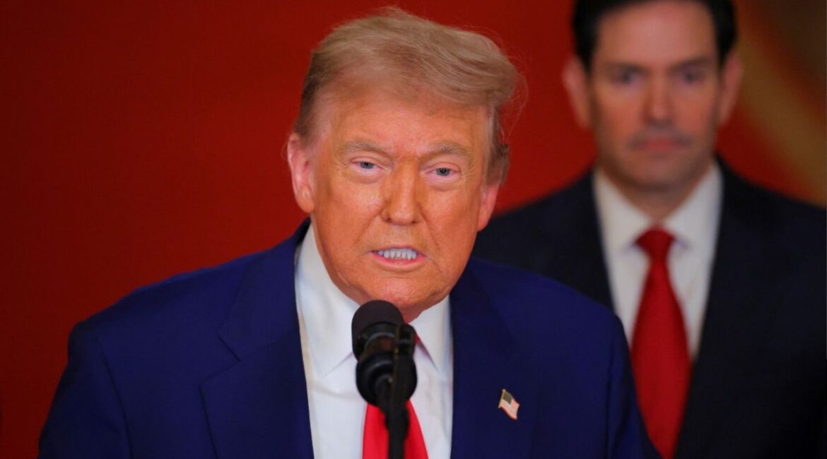 President Donald Trump delivers an address to the nation at the White House in Washington, D.C., U.S. June 21, 2025, following U.S. strikes on Iran's nuclear facilities. REUTERS/Carlos Barria/Pool