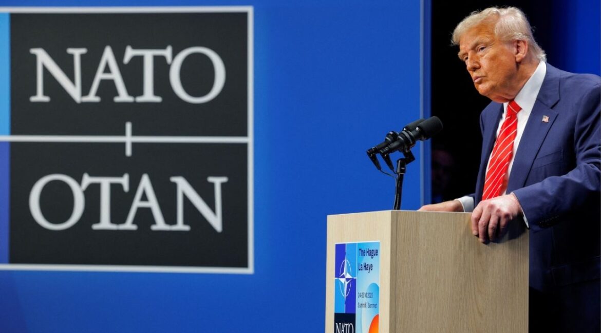 President Donald Trump speaks during a press conference, at the NATO summit in The Hague, Netherlands, June 25, 2025. (Reuters/Brian Snyder)