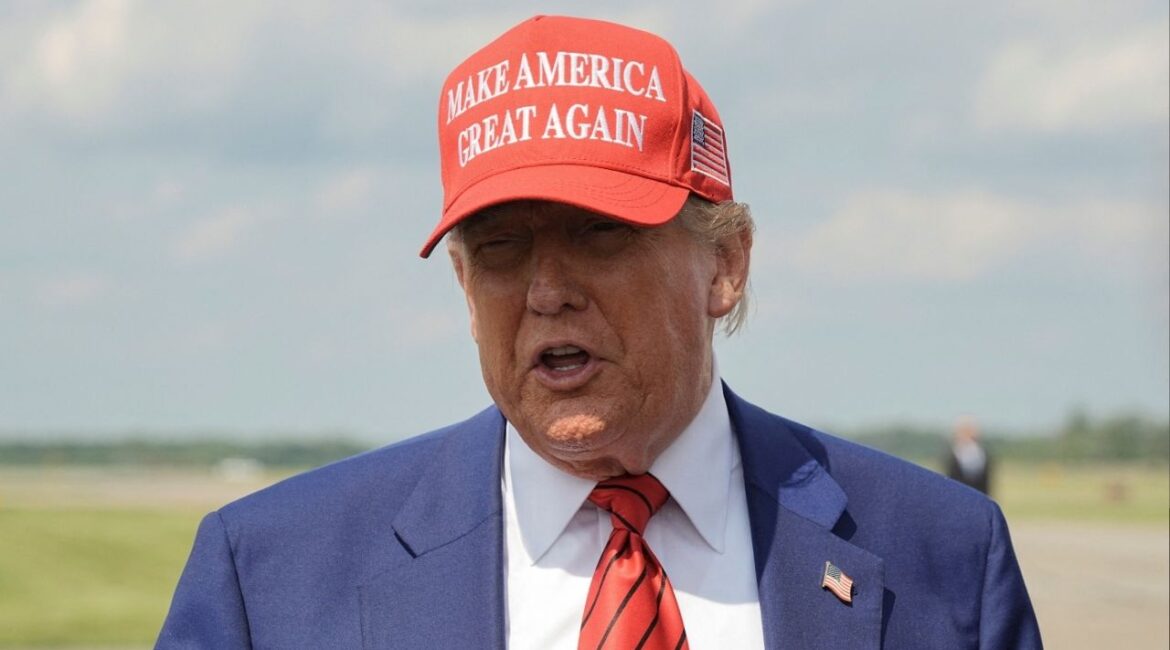 President Donald Trump talks to reporters upon his arrival at Morristown Municipal Airport in Morristown, New Jersey, U.S., June 20, 2025. (Reuters File)