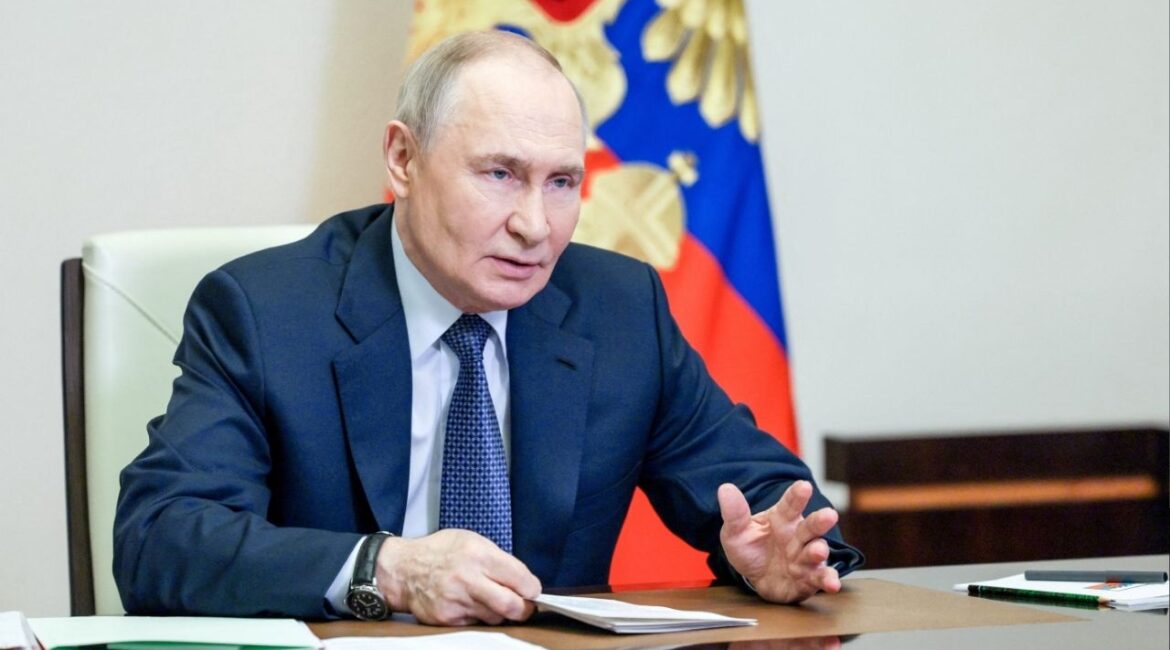 Russian President Vladimir Putin chairs a meeting with members of the Security Council via a video link at the Novo-Ogaryovo state residence outside Moscow, Russia June 10, 2025. (Reuters File)
