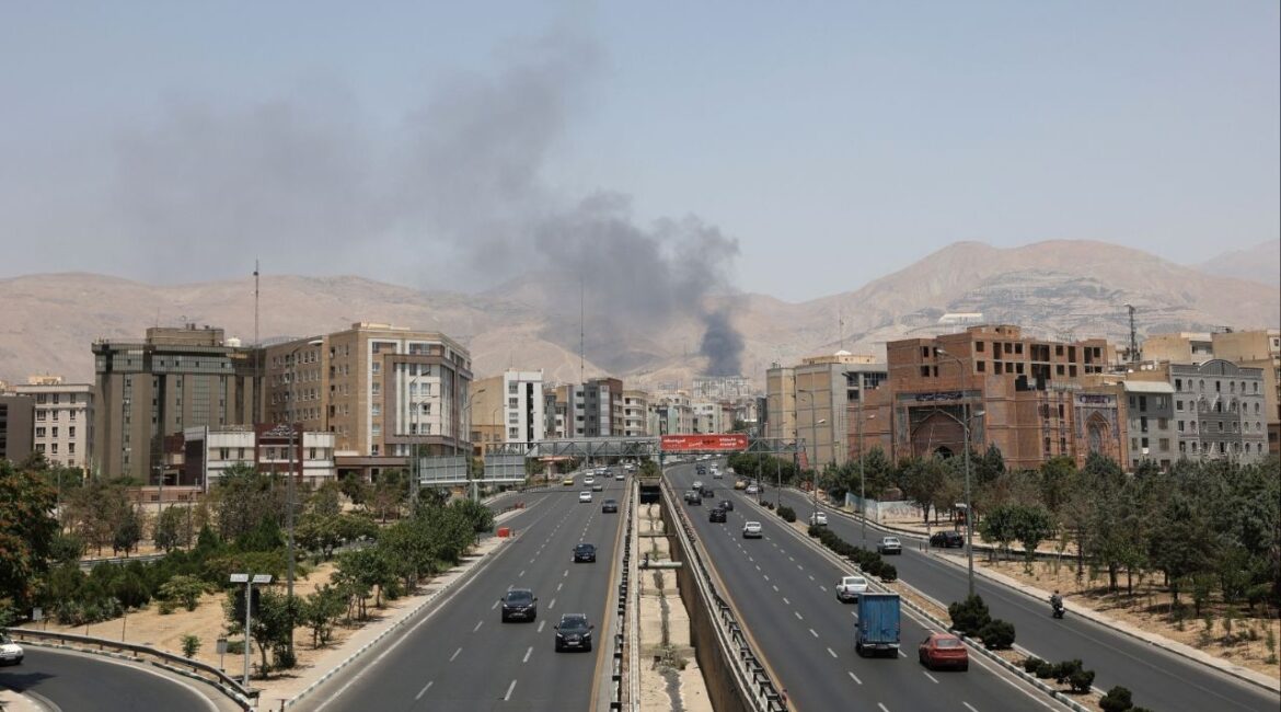 Smoke rises following what Iran says was an Israeli attack on Sharan Oil depot in Tehran, Iran, June 16, 2025. Majid Asgaripour/WANA (West Asia News Agency) via REUTERS