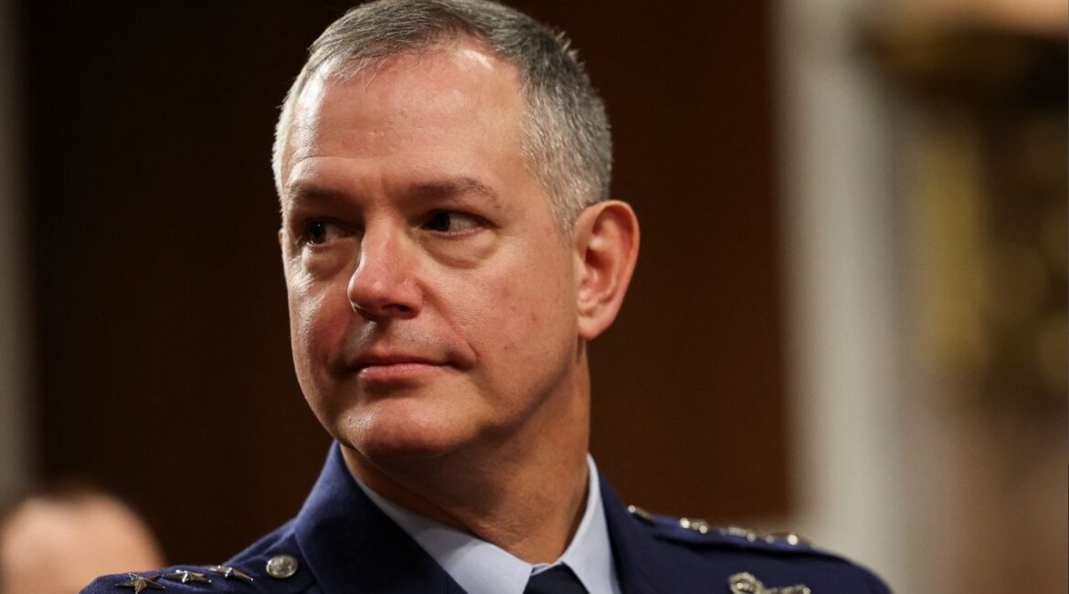 U.S. Air Force Lieutenant General Alexus Grynkewich, nominated to be commander of United States European Command and Supreme Allied Commander Europe, testifies before a Senate Armed Services Committee confirmation hearing on Capitol Hill in Washington, D.C., U.S., June 24, 2025. REUTERS/Kevin Mohatt