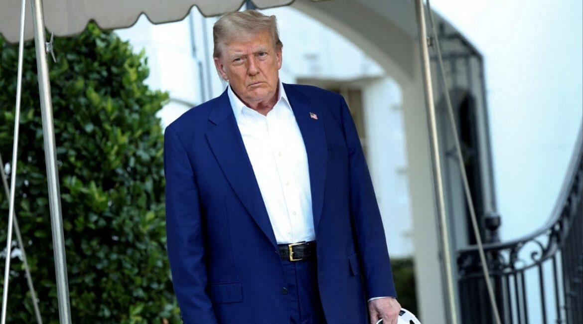 U.S. President Donald Trump walks to board Marine One to depart to attend the NATO Summit in The Hague, Netherlands, from the South Lawn at the White House in Washington, D.C., U.S., June 24, 2025. (Reuters/Kevin Lamarque)