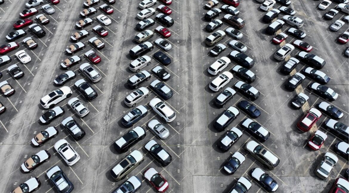 A drone view shows cars at the Port of Baltimore, Maryland, U.S., April 2, 2025. (Reuters File)