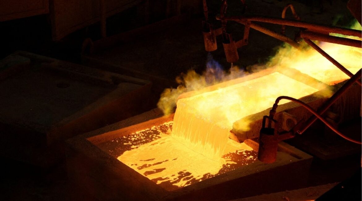 A general view of molten copper at Anglo American's smelter in Chagres, Chile, obtained by Reuters on April 26, 2024. (Reuters File)