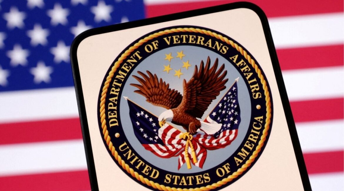 United States Department of Veterans Affairs logo and U.S. flag are seen in this illustration taken April 23, 2025. (Reuters File)